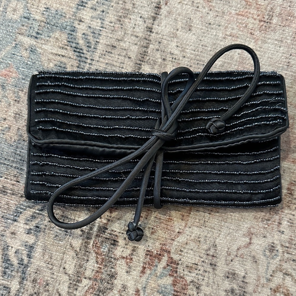 St John satin and beaded jewelry travel organizer